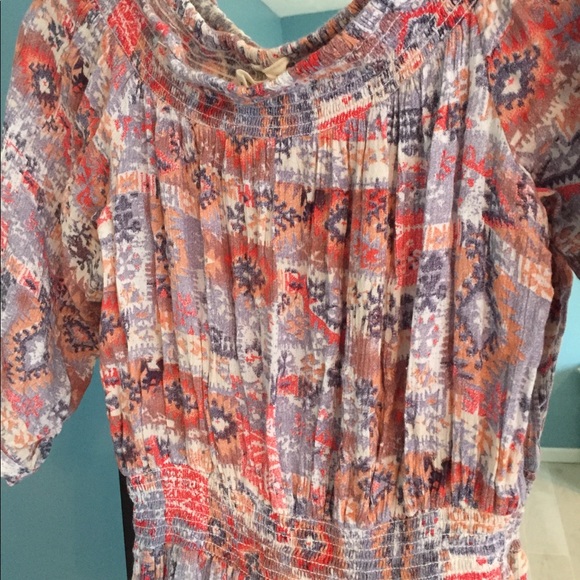 Off the shoulder Aztec pattern dress. - Picture 2 of 2